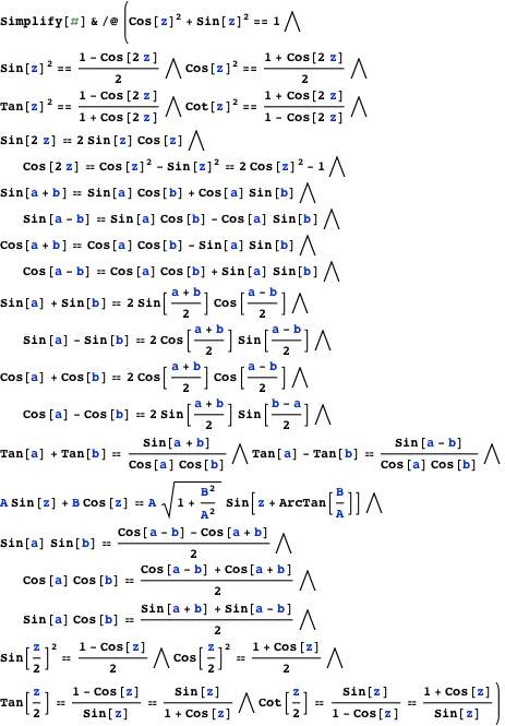 trigonometric  identities